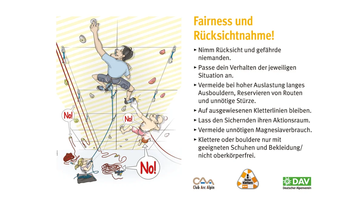 Regeln für Kletterhallen des DAV | © DAV